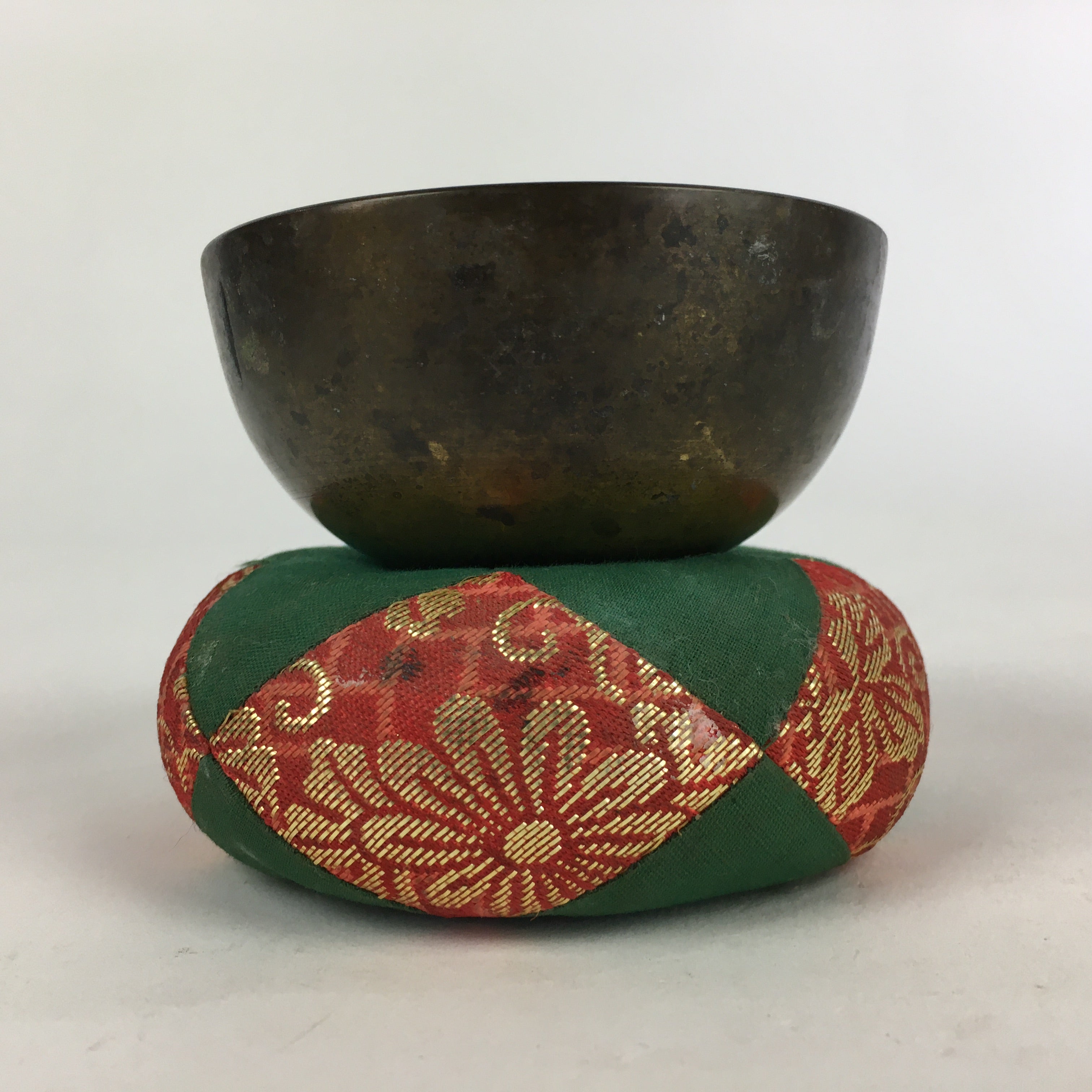 Japanese Buddhist Altar Fitting Vtg Orin Bell Singing Bowl Pillow Striker BU722