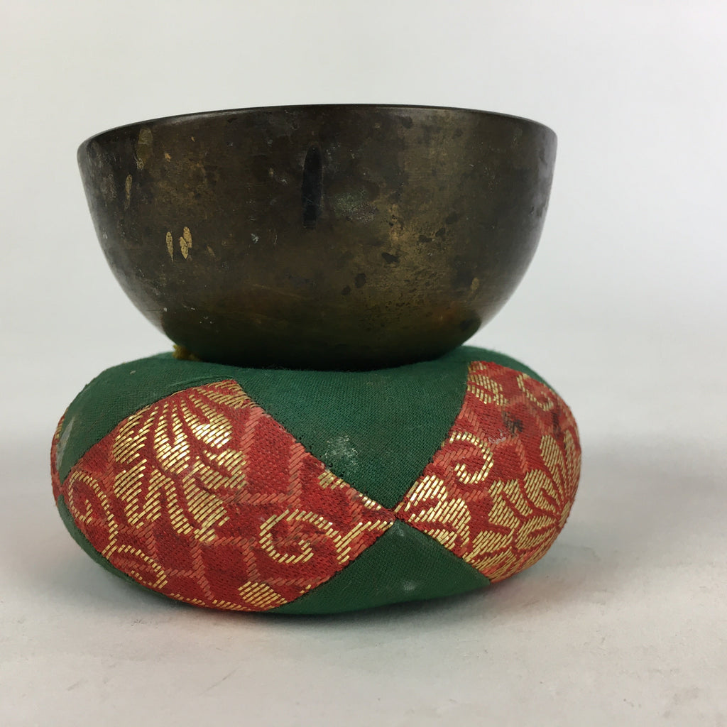 Japanese Buddhist Altar Fitting Vtg Orin Bell Singing Bowl Pillow Striker BU722
