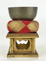 Japanese Buddhist Altar Fitting Vtg Orin Bell Singing Bowl Pillow Striker BU818