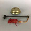 Japanese Buddhist Altar Fitting Vtg Orin Singing Prayer Bell Striker Butsudan BU