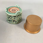 Japanese Buddhist Altar Fitting Vtg Porcelain Incense Burner Koro Butsudan BU382