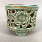 Japanese Buddhist Altar Fitting Vtg Porcelain Incense Burner Koro Butsudan BU382