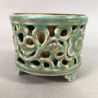 Japanese Buddhist Altar Fitting Vtg Porcelain Incense Burner Koro Butsudan BU382