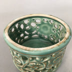 Japanese Buddhist Altar Fitting Vtg Porcelain Incense Burner Koro Butsudan BU382