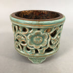 Japanese Buddhist Altar Fitting Vtg Porcelain Incense Burner Koro Butsudan BU382