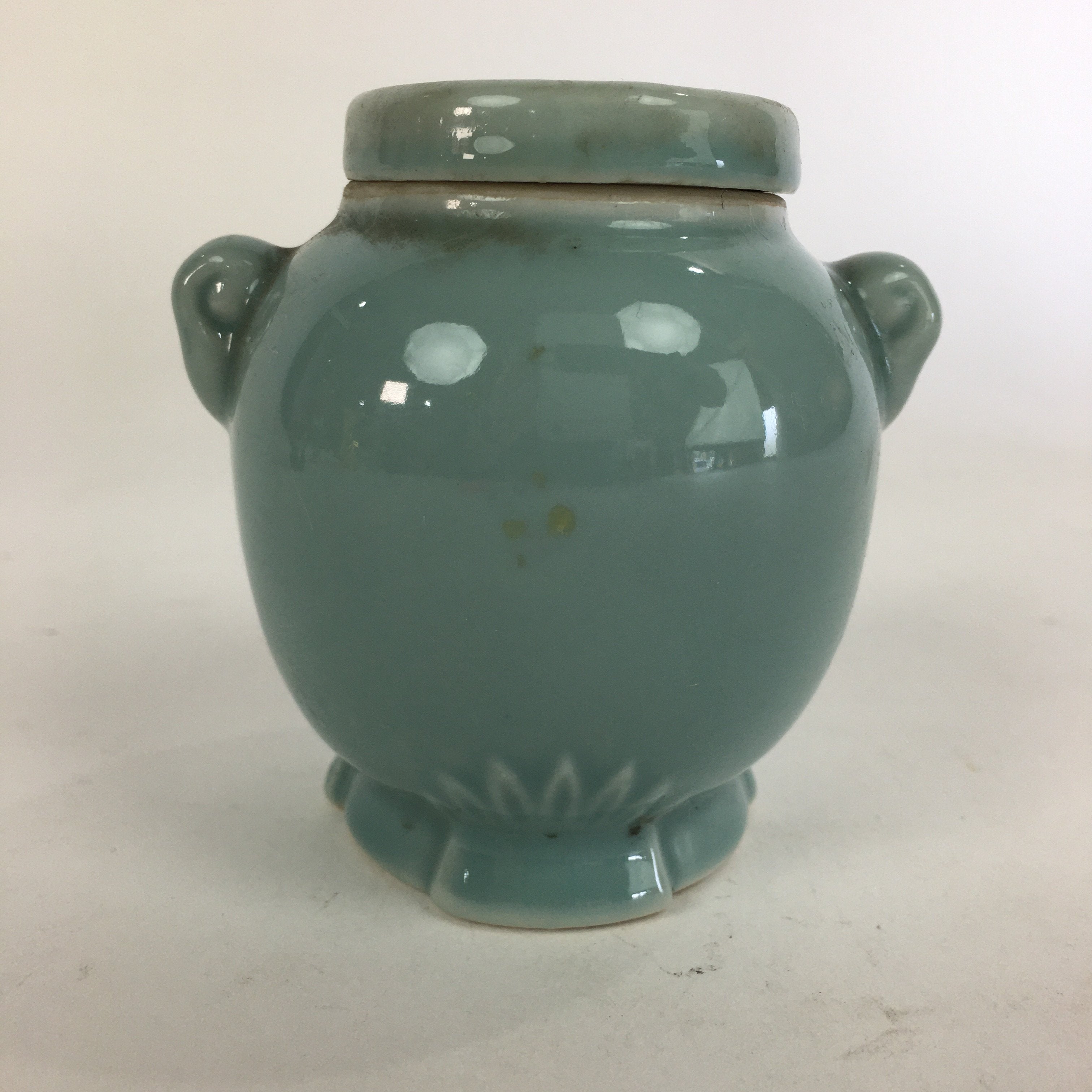 Japanese Buddhist Altar Fitting Vtg Porcelain Match Disposal Case Butsugu BU519