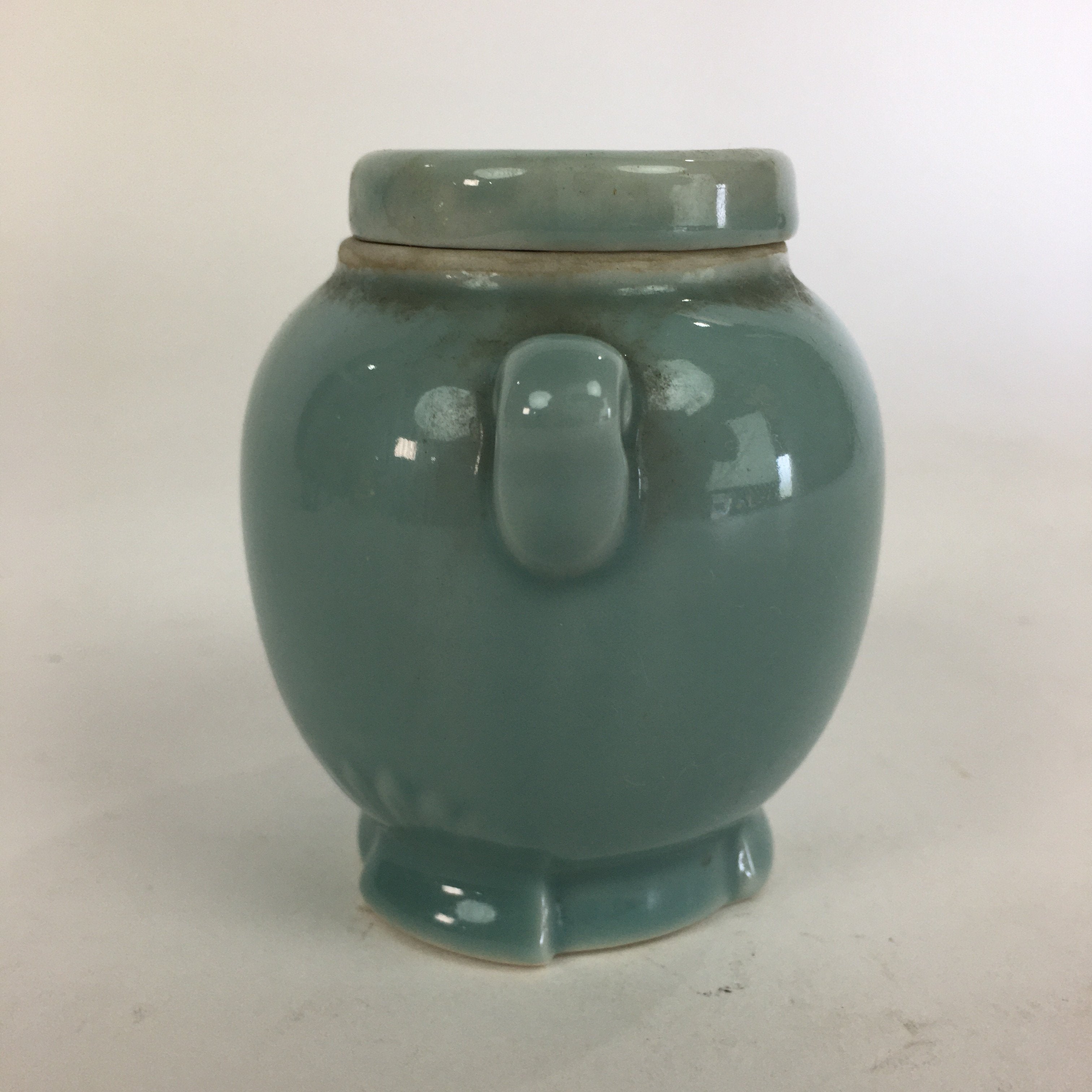 Japanese Buddhist Altar Fitting Vtg Porcelain Match Disposal Case Butsugu BU519