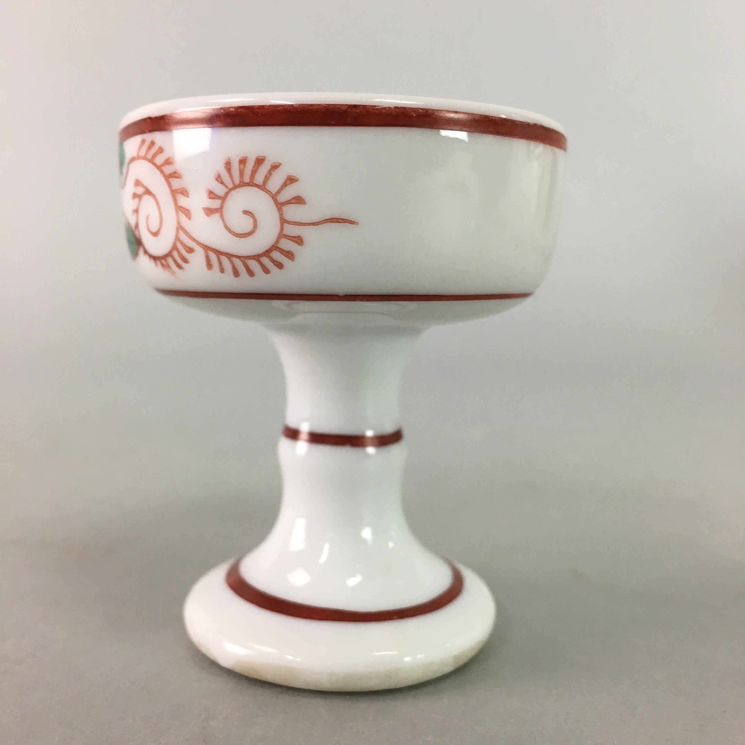 Japanese Buddhist Altar Fitting Vtg Porcelain Rice Offering Cup Butsudan B969