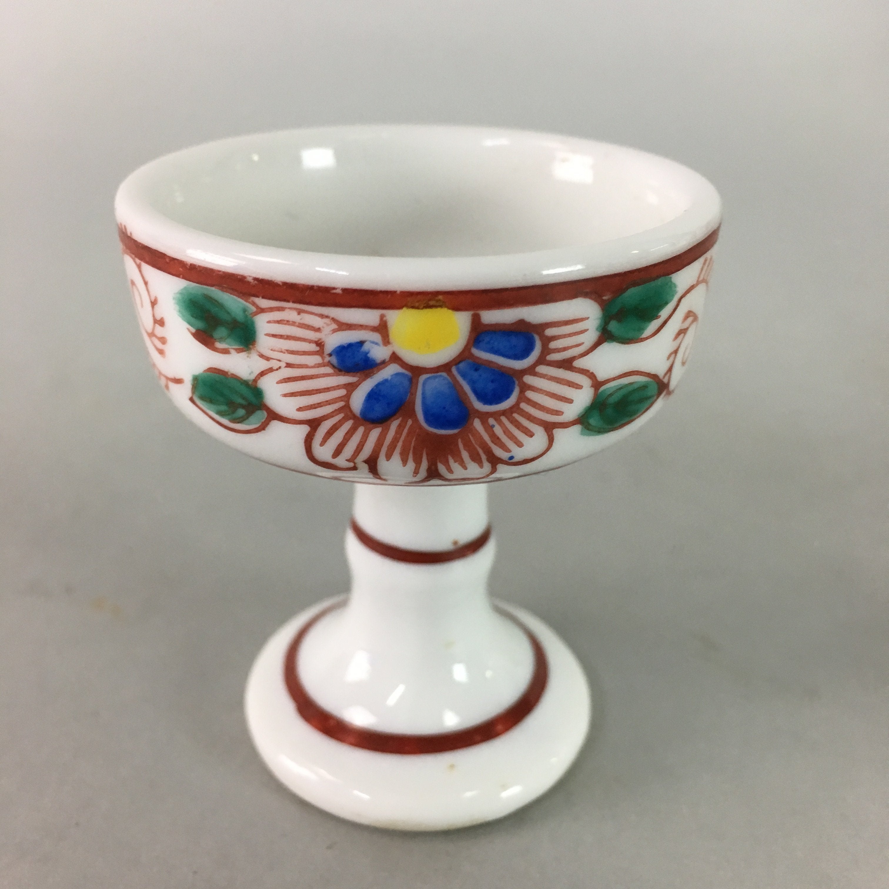 Japanese Buddhist Altar Fitting Vtg Porcelain Rice Offering Cup Butsudan B969