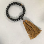 Japanese Buddhist Altar Fitting Vtg Prayer Beads Juzu Stand Butsudan Gold BU362