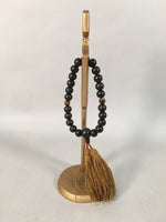 Japanese Buddhist Altar Fitting Vtg Prayer Beads Juzu Stand Butsudan Gold BU362