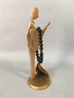 Japanese Buddhist Altar Fitting Vtg Prayer Beads Juzu Stand Butsudan Gold BU362