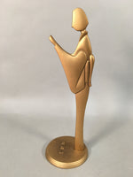 Japanese Buddhist Altar Fitting Vtg Prayer Beads Juzu Stand Butsudan Gold BU362