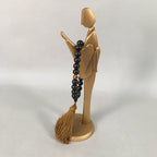 Japanese Buddhist Altar Fitting Vtg Prayer Beads Juzu Stand Butsudan Gold BU362
