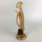 Japanese Buddhist Altar Fitting Vtg Prayer Beads Juzu Stand Butsudan Gold BU661
