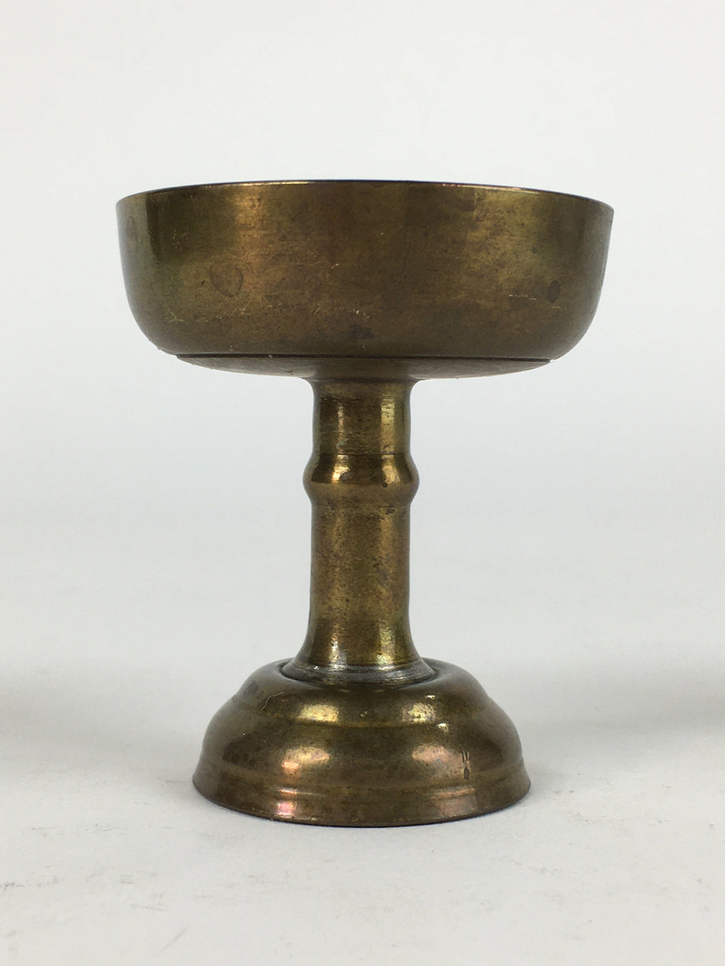 Japanese Buddhist Altar Fitting Vtg Rice Offering Cup Brass Butsudan BU712