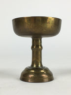 Japanese Buddhist Altar Fitting Vtg Rice Offering Cup Brass Butsudan BU712