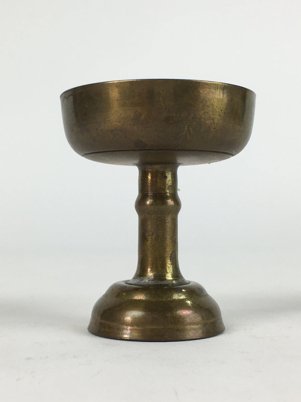Japanese Buddhist Altar Fitting Vtg Rice Offering Cup Brass Butsudan BU712