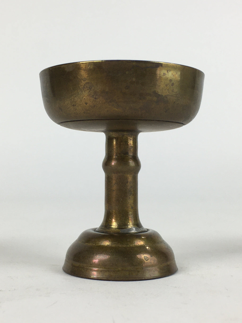 Japanese Buddhist Altar Fitting Vtg Rice Offering Cup Brass Butsudan BU712