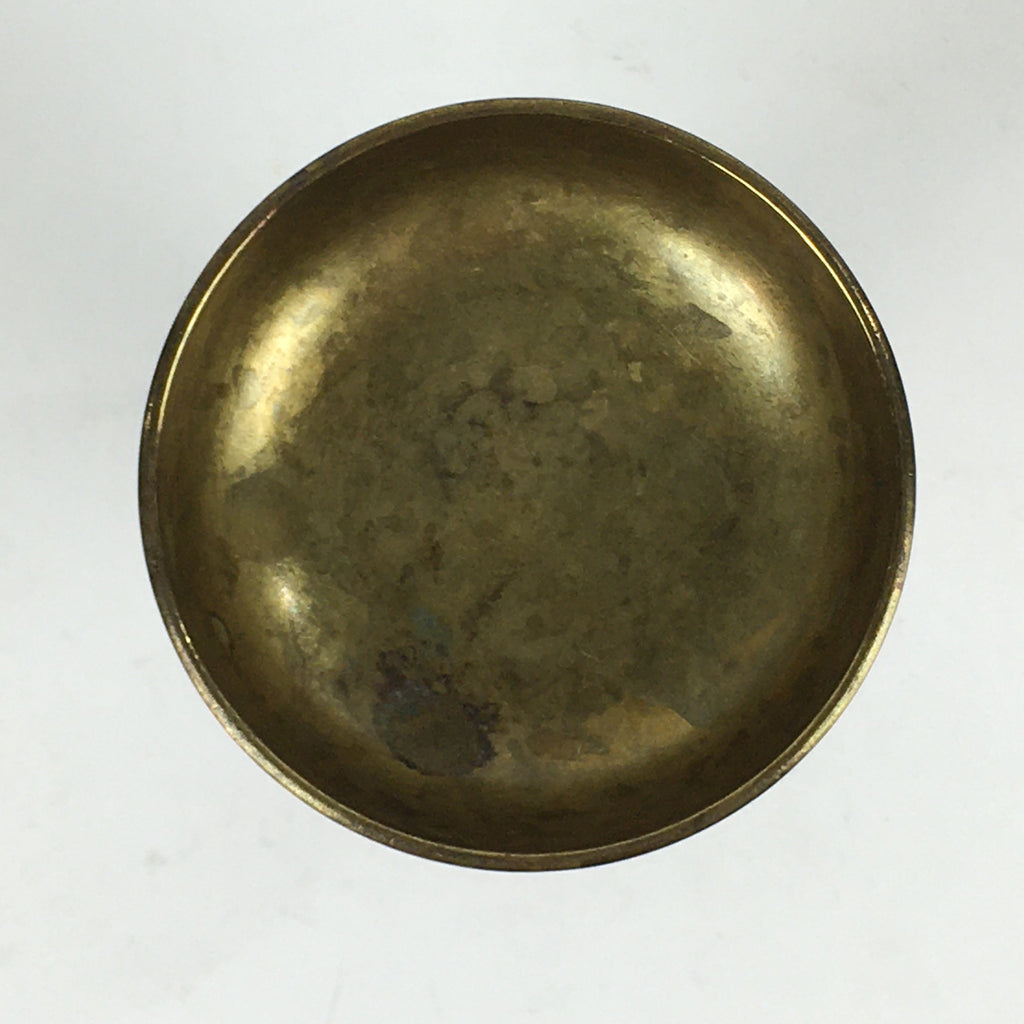 Japanese Buddhist Altar Fitting Vtg Rice Offering Cup Brass Butsudan BU712