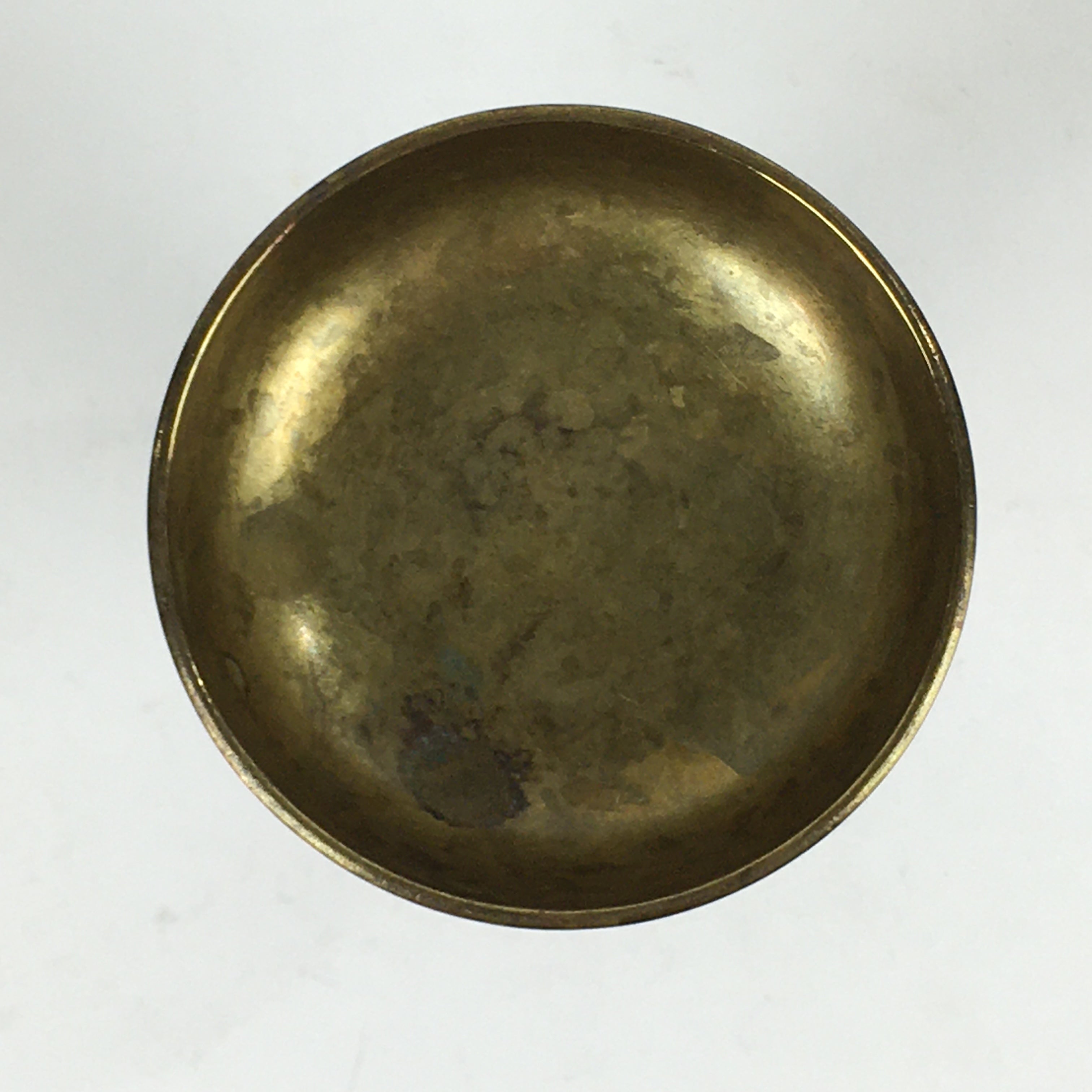 Japanese Buddhist Altar Fitting Vtg Rice Offering Cup Brass Butsudan BU712