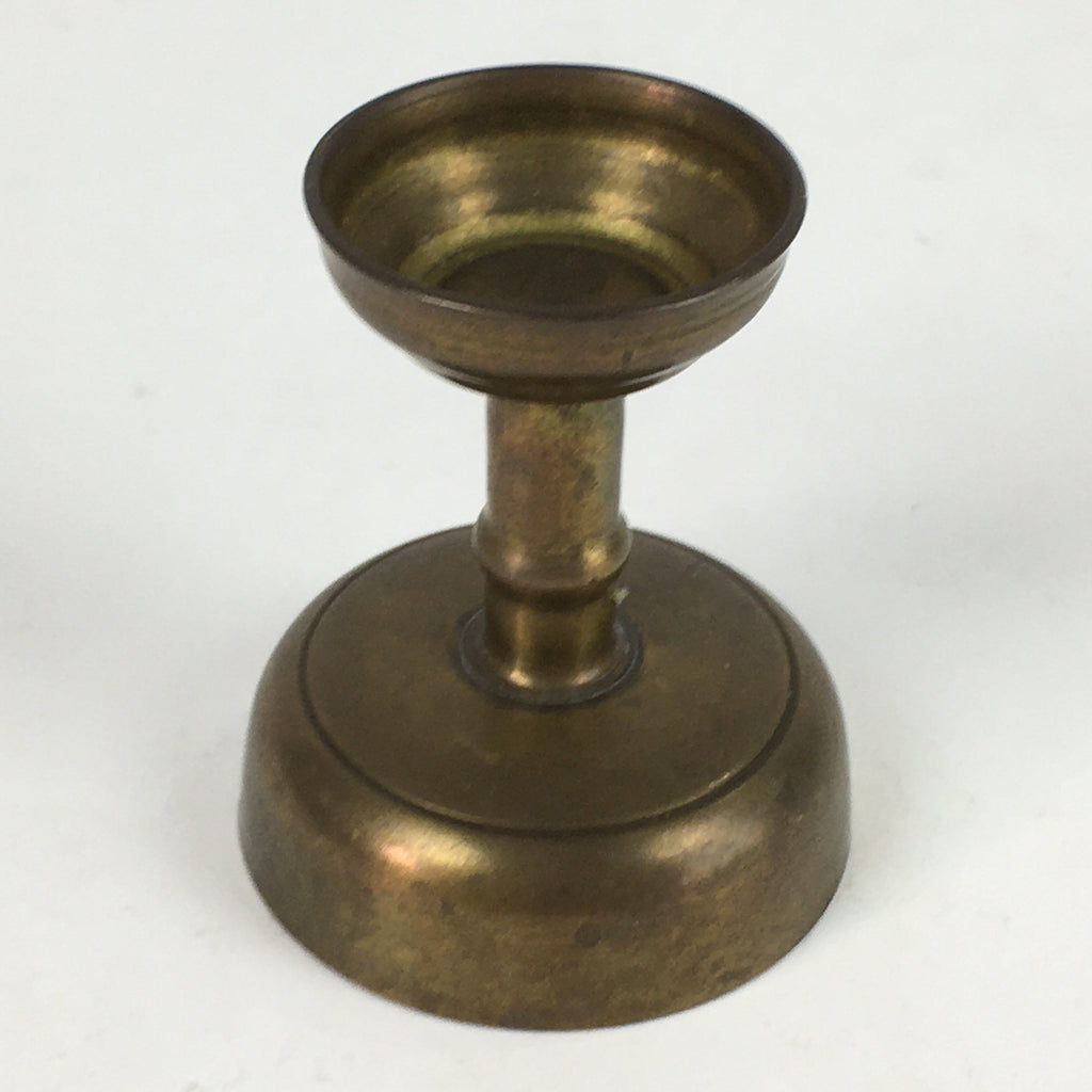 Japanese Buddhist Altar Fitting Vtg Rice Offering Cup Brass Butsudan BU712