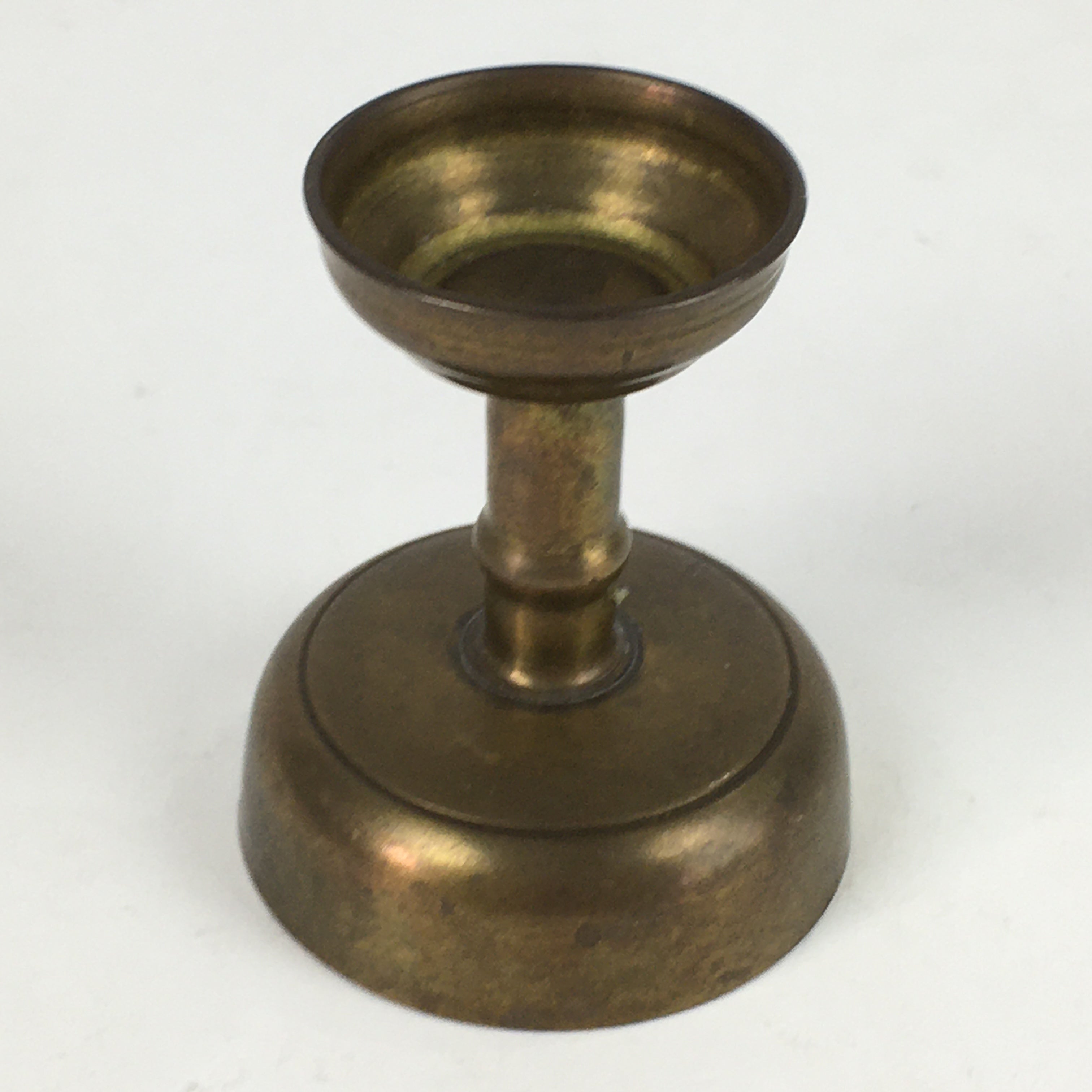 Japanese Buddhist Altar Fitting Vtg Rice Offering Cup Brass Butsudan BU712