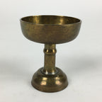 Japanese Buddhist Altar Fitting Vtg Rice Offering Cup Brass Butsudan BU712