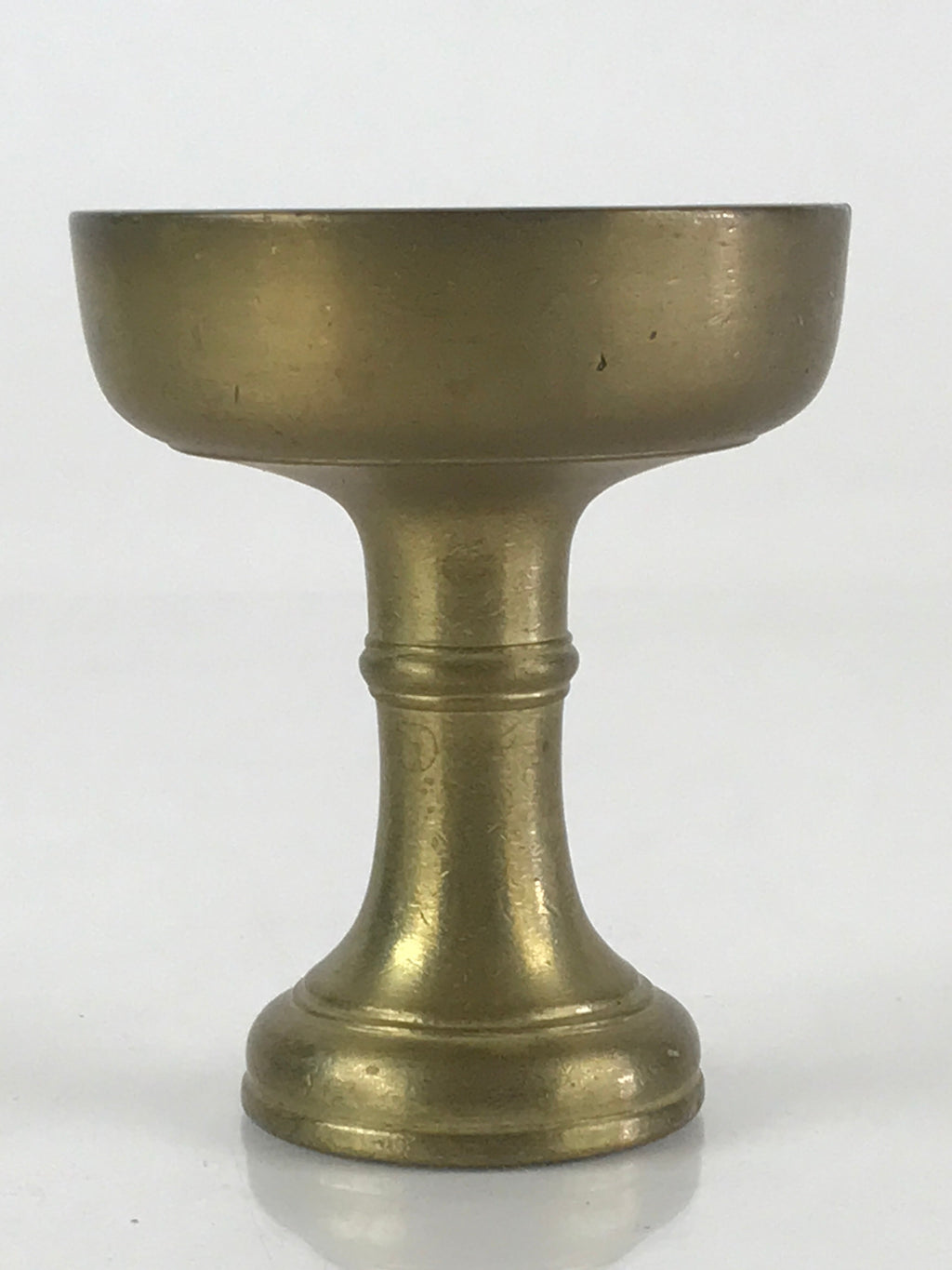 Japanese Buddhist Altar Fitting Vtg Rice Offering Cup Brass Butsudan BU795