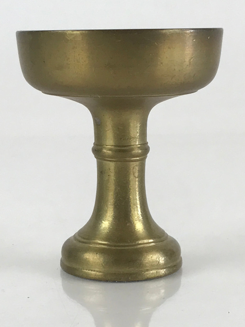 Japanese Buddhist Altar Fitting Vtg Rice Offering Cup Brass Butsudan BU795