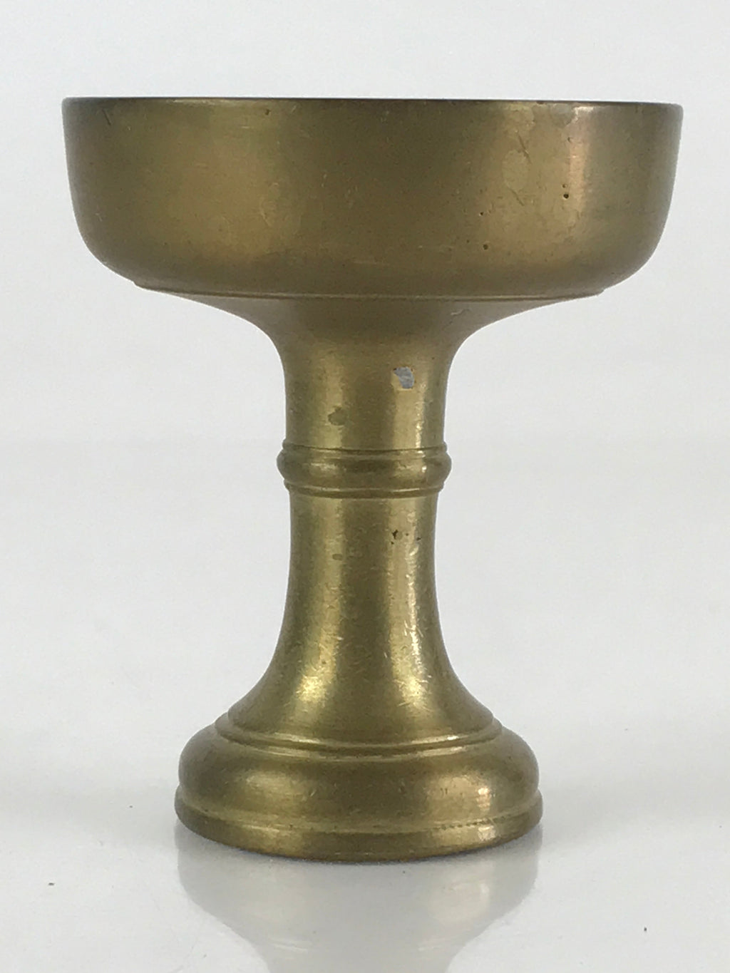 Japanese Buddhist Altar Fitting Vtg Rice Offering Cup Brass Butsudan BU795