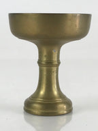 Japanese Buddhist Altar Fitting Vtg Rice Offering Cup Brass Butsudan BU795