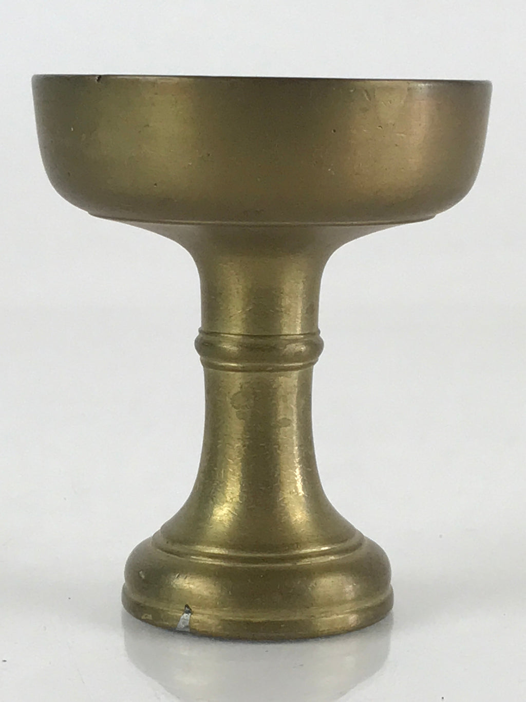 Japanese Buddhist Altar Fitting Vtg Rice Offering Cup Brass Butsudan BU795