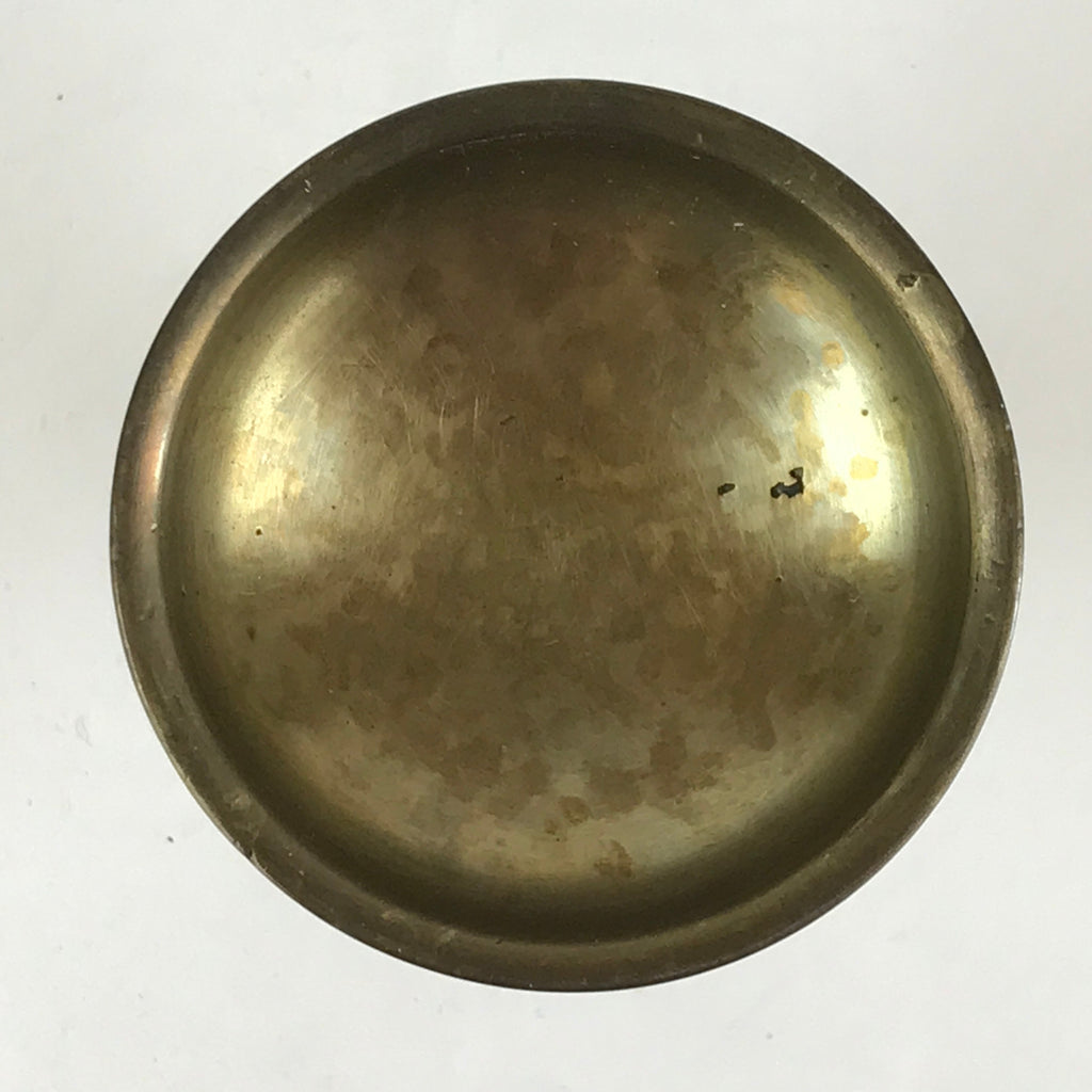 Japanese Buddhist Altar Fitting Vtg Rice Offering Cup Brass Butsudan BU795