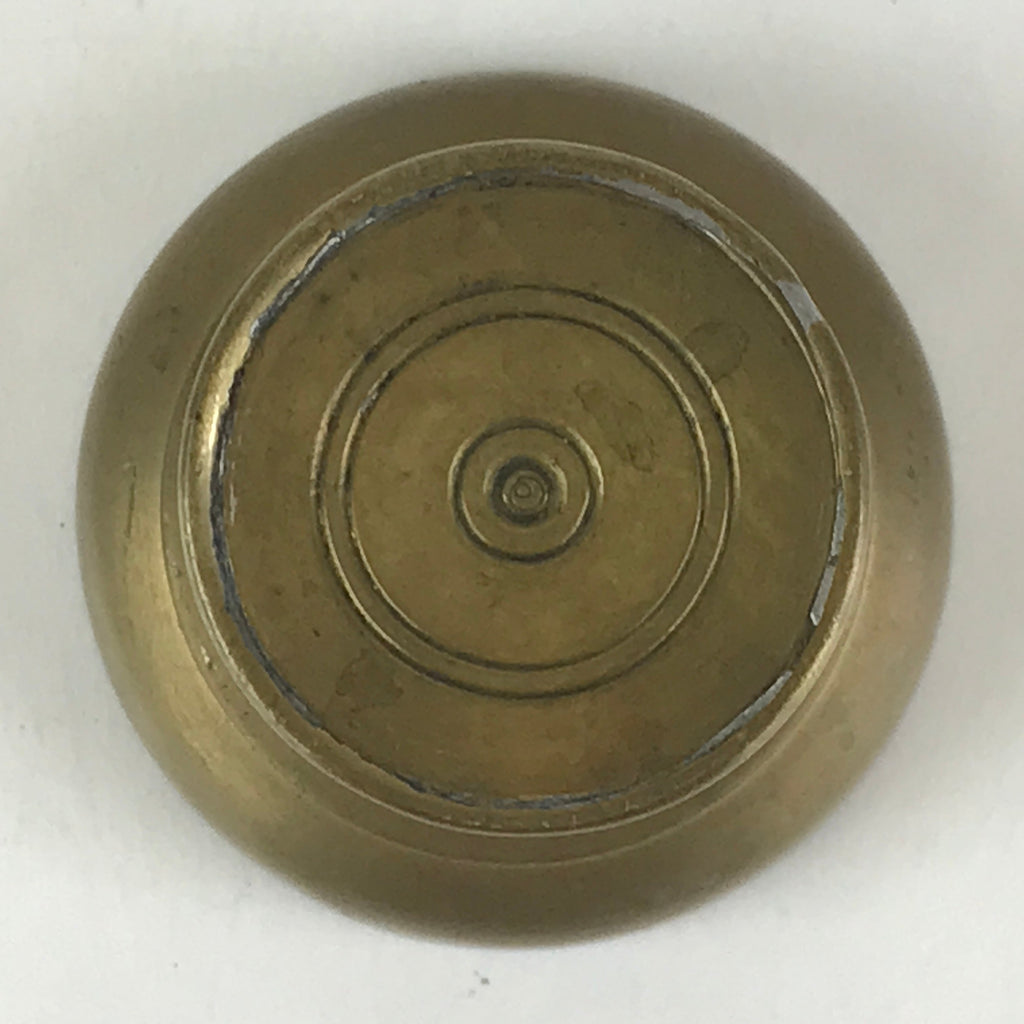 Japanese Buddhist Altar Fitting Vtg Rice Offering Cup Brass Butsudan BU795
