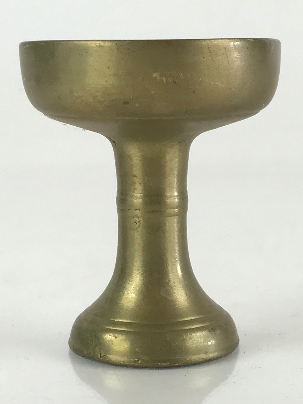 Japanese Buddhist Altar Fitting Vtg Rice Offering Cup Brass Butsudan BU801