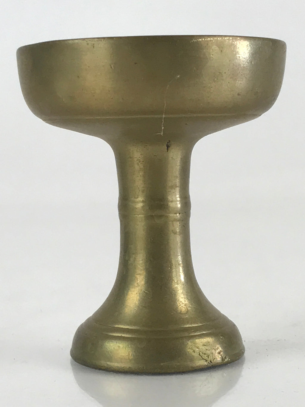 Japanese Buddhist Altar Fitting Vtg Rice Offering Cup Brass Butsudan BU801