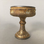 Japanese Buddhist Altar Fitting Vtg Rice Offering Cup Gold Plated Butsudan BU311