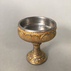 Japanese Buddhist Altar Fitting Vtg Rice Offering Cup Gold Plated Butsudan BU311