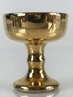 Japanese Buddhist Altar Fitting Vtg Rice Offering Cup Porcelain Butsudan BU798