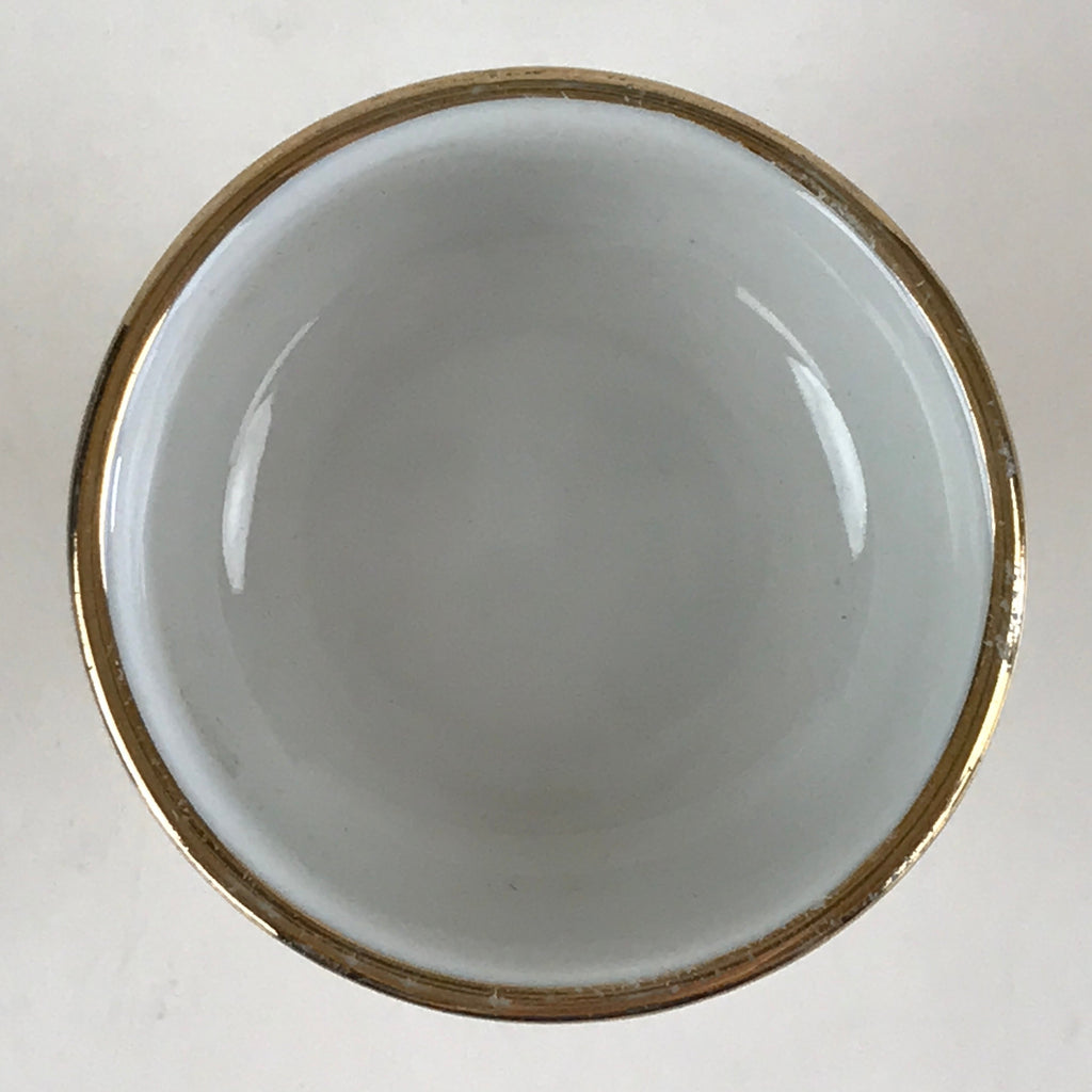 Japanese Buddhist Altar Fitting Vtg Rice Offering Cup Porcelain Butsudan BU798