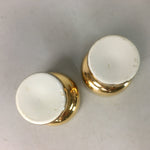 Japanese Buddhist Altar Fitting Vtg Rice Offering Cup Porcelain Butsudan BU95