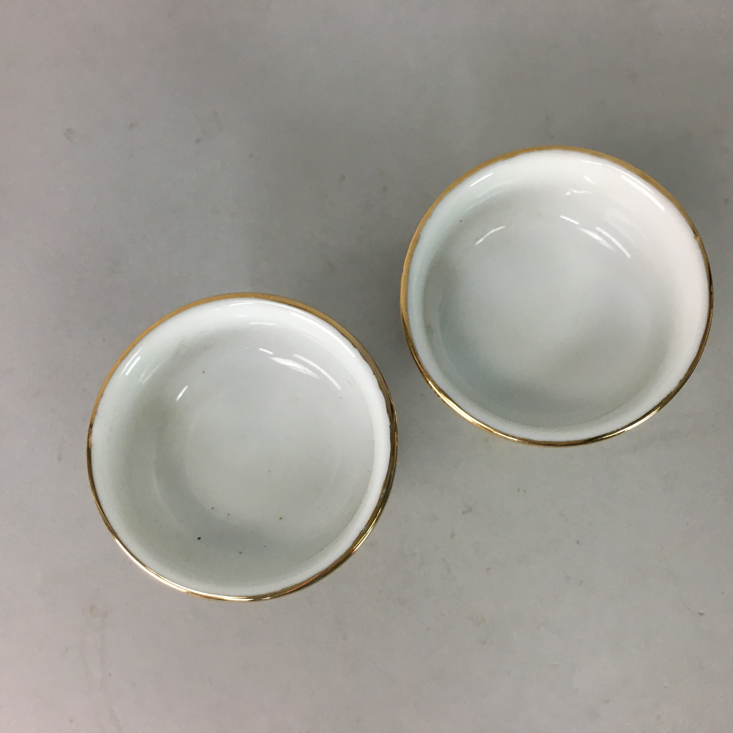 Japanese Buddhist Altar Fitting Vtg Rice Offering Cup Porcelain Butsudan BU96