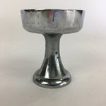 Japanese Buddhist Altar Fitting Vtg Rice Offering Cup Silver Butsudan BU527