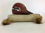 Japanese Buddhist Altar Fitting Vtg Wood Carving Drum Mokugyo BU729