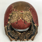 Japanese Buddhist Altar Fitting Vtg Wood Carving Drum Mokugyo BU729