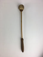 Japanese Buddhist Altar Fitting Vtg Wood Carving Drum Mokugyo BU731