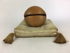 Japanese Buddhist Altar Fitting Vtg Wood Carving Drum Mokugyo BU731
