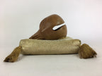 Japanese Buddhist Altar Fitting Vtg Wood Carving Drum Mokugyo BU731