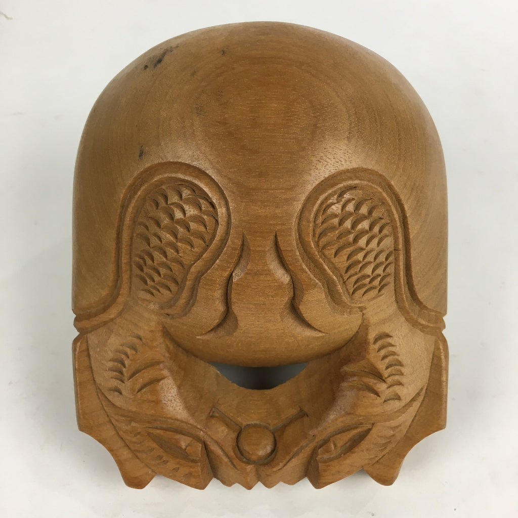 Japanese Buddhist Altar Fitting Vtg Wood Carving Drum Mokugyo BU731